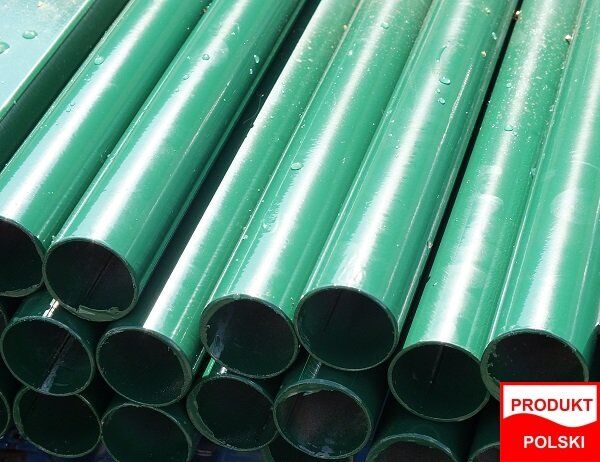 Słupek ogrodzeniowy fi48x1,25 okrągły ocynkowany z kolorem