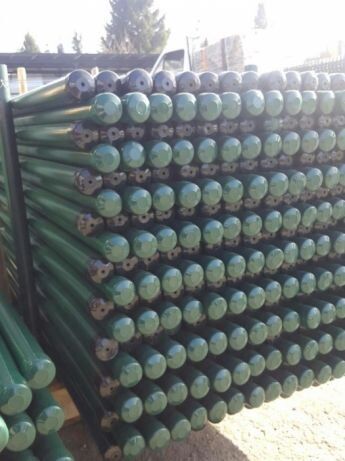 Słupek ogrodzeniowy fi48x1,25 okrągły ocynkowany z kolorem