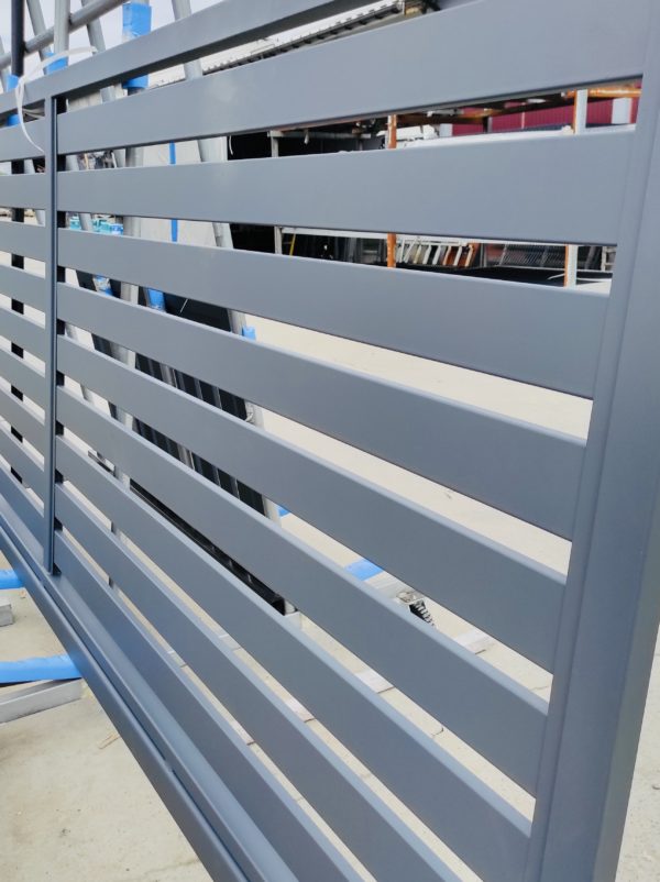 Brama przesuwna 150x400cm profile poziomo ocynk malowana