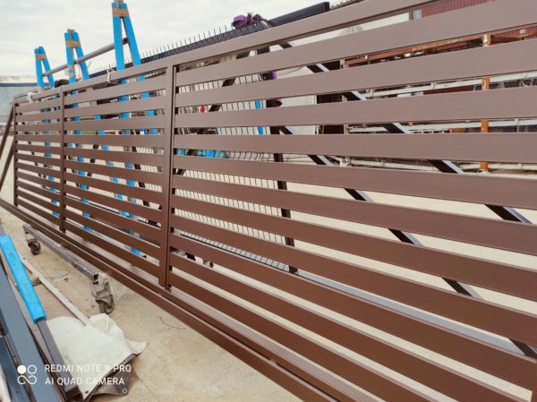 Brama przesuwna 150x400cm profile poziomo ocynk malowana