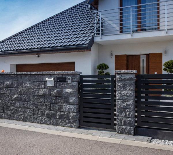 Pustak ogrodzeniowy Galant Uni Split 40x20x20 łupany dwustronnie