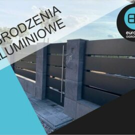 Brama przesuwna aluminiowa 150x400cm szeroki profil
