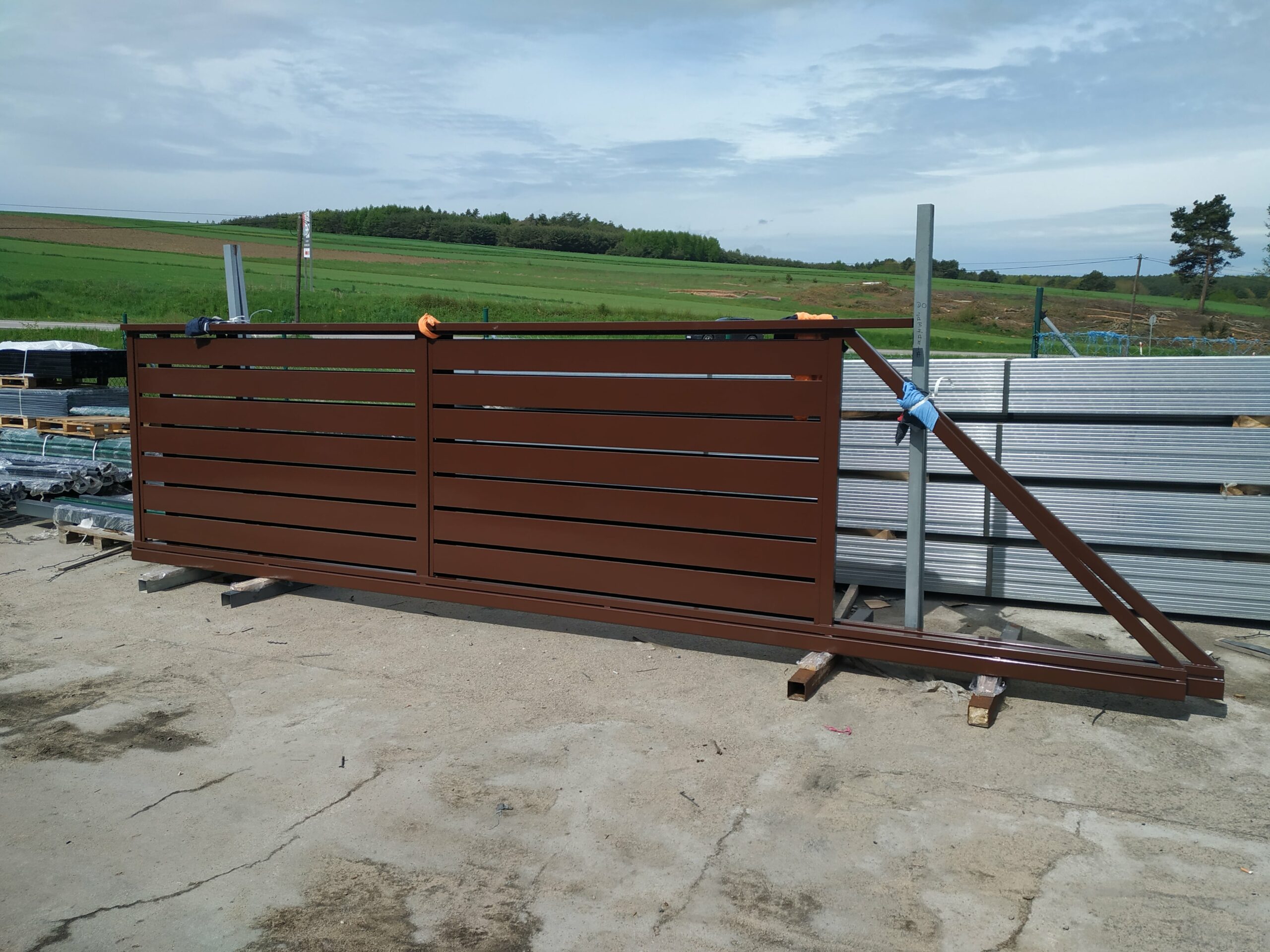 Przęsło ogrodzeniowe 150x250cm aluminiowe profil 200x20mm poziomo