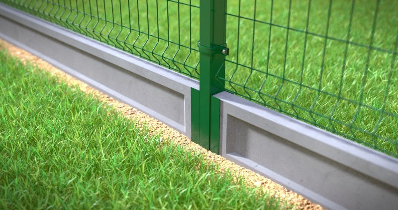 Ogrodzenie panelowe 5mm 100mb wysokość 173cm z podmurówką łącznik metalowy