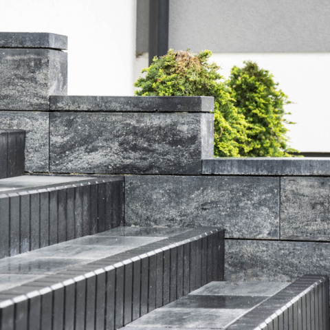 Pustak ogrodzeniowy 36x36cm FINI grafit