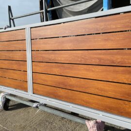 Brama przesuwna 150x500cm aluminiowa profil drewnopodobny Brama przesuwna 150x500cm aluminiowa profil drewnopodobny