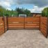 Brama przesuwna 150x400cm aluminiowa profil drewnopodobny