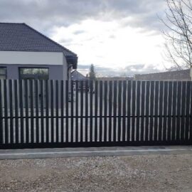 Brama przesuwna aluminiowa grzebieniowa 150x500cm 6x4cm 7