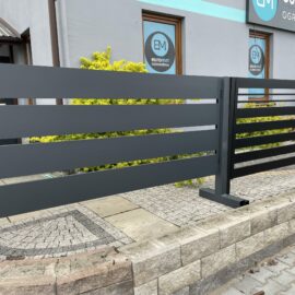 Przęsło aluminiowe 170x250cm ogrodzeniowe profil 200x20mm Przęsło aluminiowe 170x250cm ogrodzeniowe profil 200x20mm