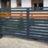 Brama przesuwna aluminiowa 150x500cm profil drewnopodobny