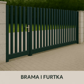Brama przesuwna aluminiowa grzebieniowa 150x500cm