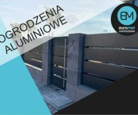 Brama skrzydłowa aluminiowa 150x500cm szeroki profil poziomo