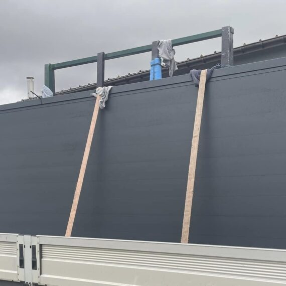 Brama przesuwna aluminiowa 150x400cm pełna