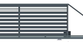 Brama przesuwna aluminiowa 160x400cm grafit Brama przesuwna aluminiowa 160x400cm grafit