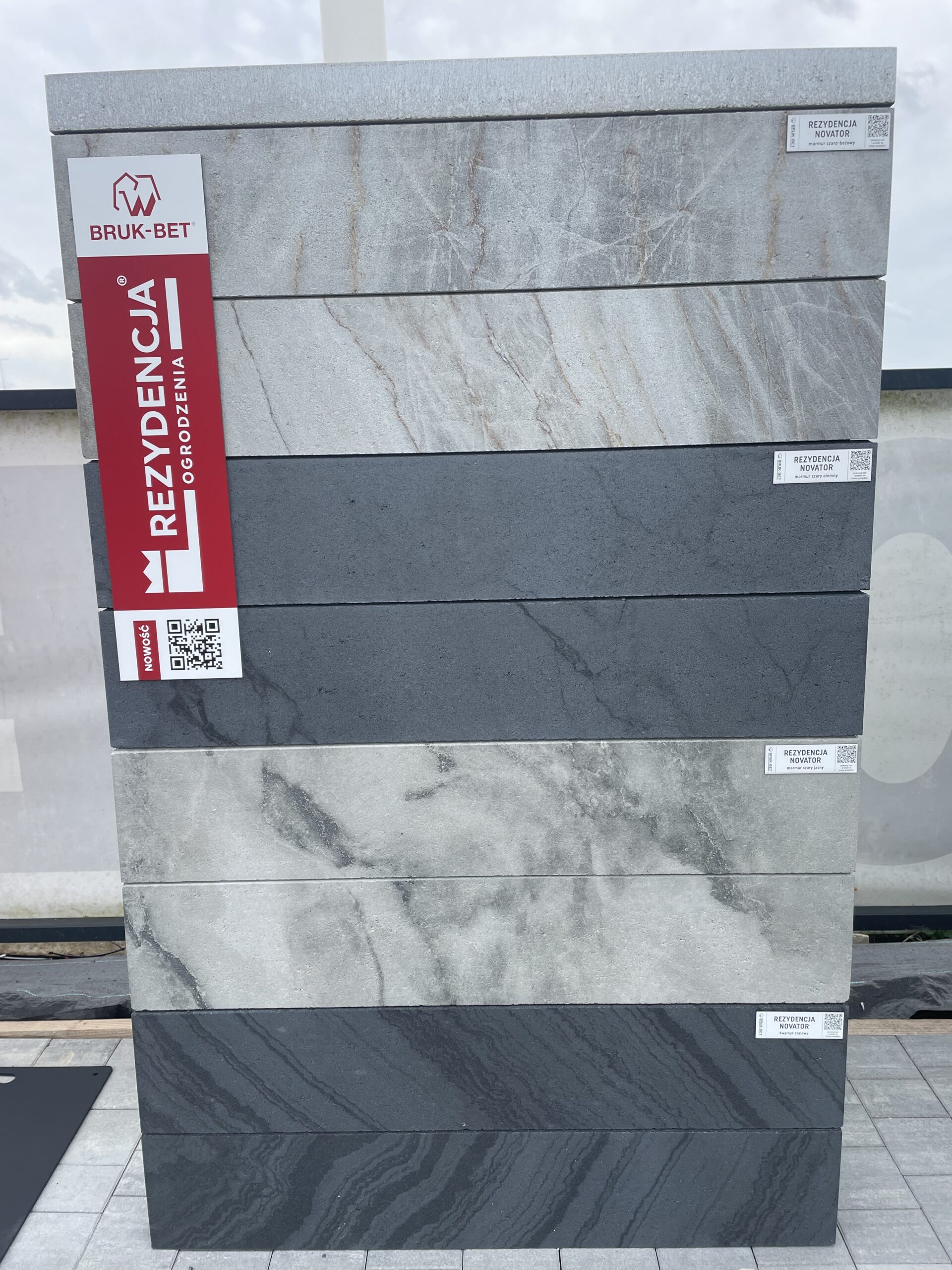 Pustak ogrodzeniowy 100x19x19cm Rezydencja Novator Marmur