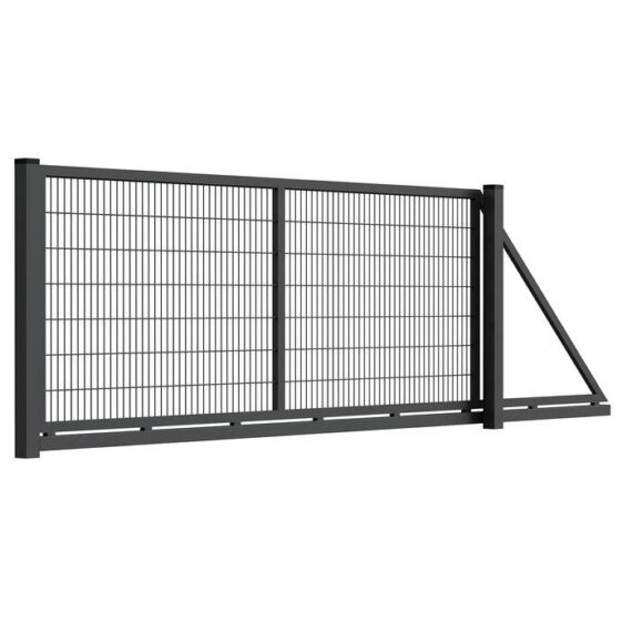 Brama przesuwna 150x500cm panel 2D ocynk malowana