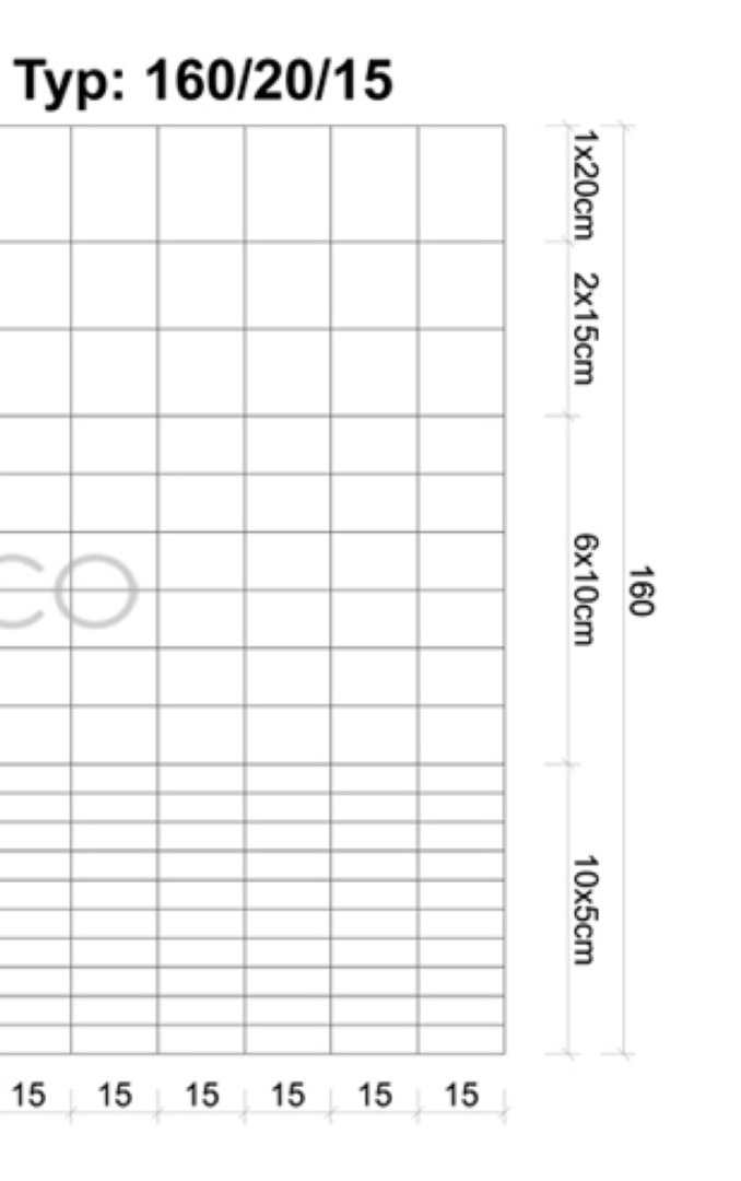 Siatka leśna L 160/20/15 Gęsta ocynk rolka 50mb