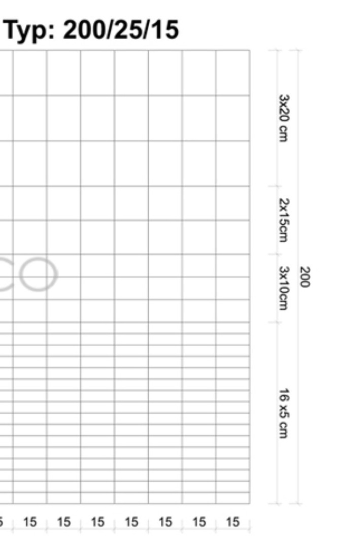 Siatka leśna L 200/25/15 Bardzo Gęsta ocynk rolka 50mb