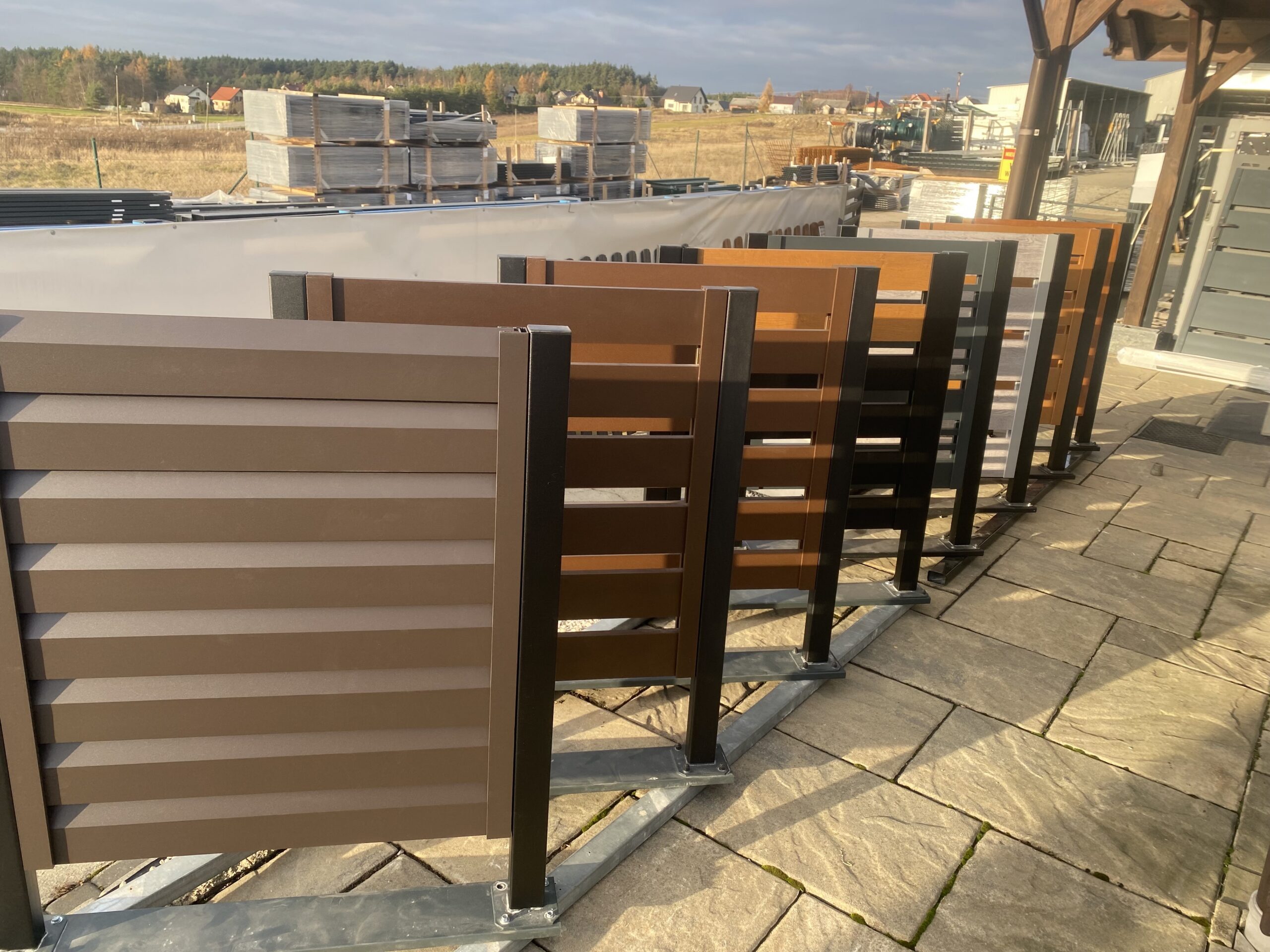 Brama skrzydłowa aluminiowa 150x400cm profil żaluzja