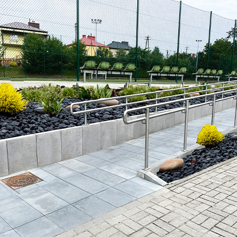 Murek oporowy 100x50cm betonowy szary Typ L