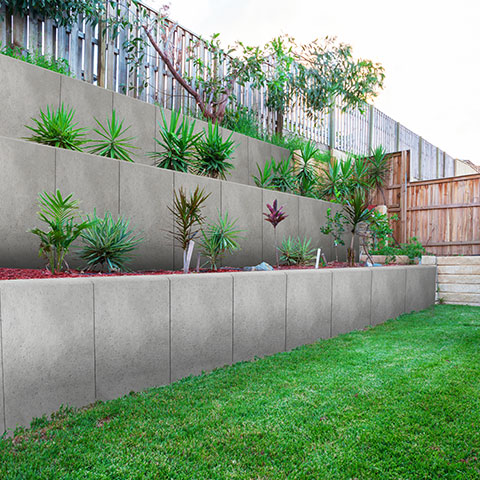 Murek oporowy 100x50cm betonowy szary Typ L