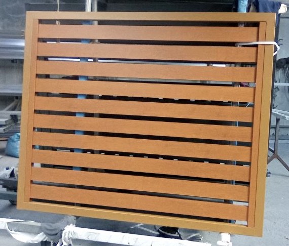 Brama skrzydłowa aluminiowa 150x400cm drewnopodobna