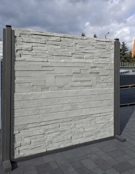 Płyta betonowa 50x200cm ogrodzeniowa kamyczek